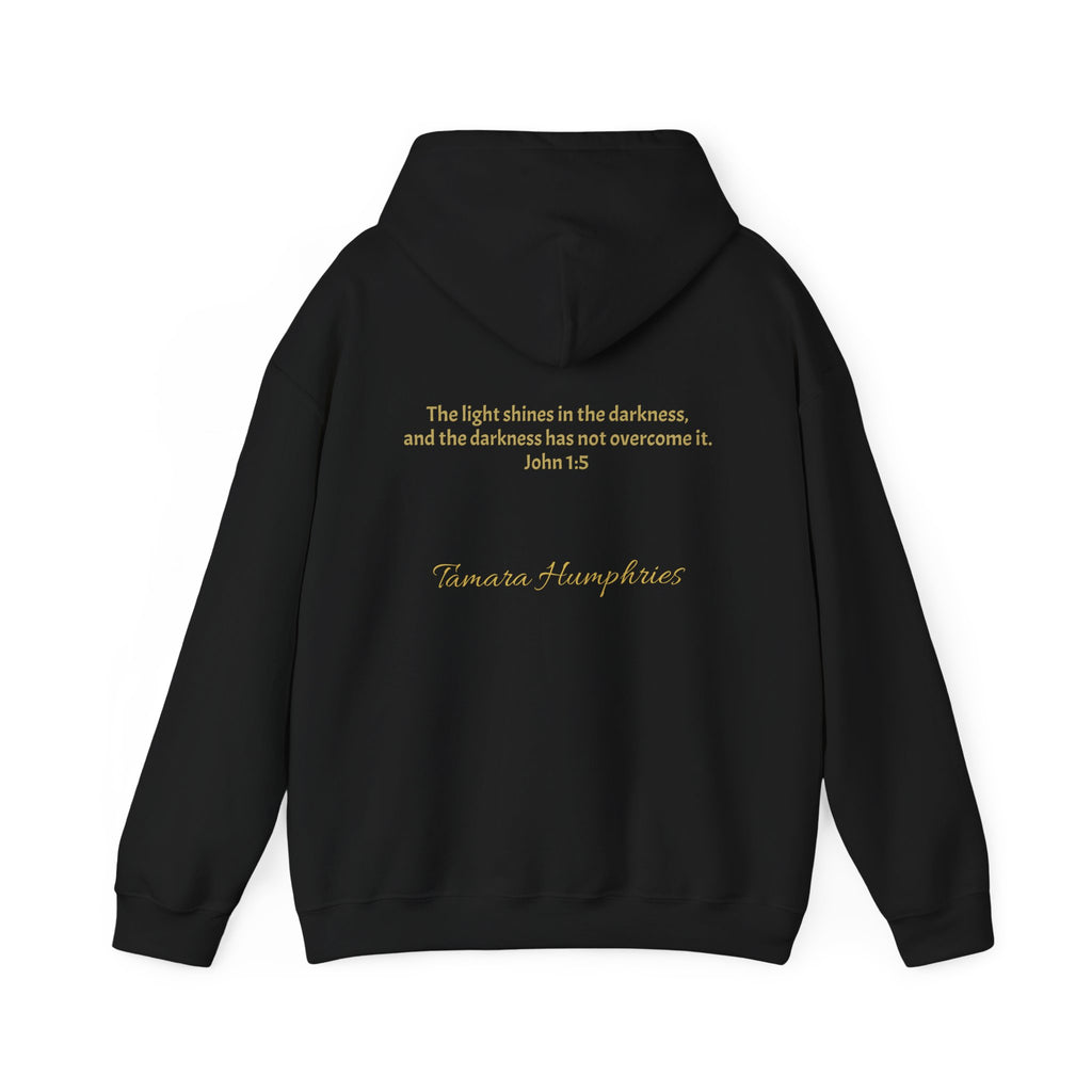 John 1:5 Scripture Firefly Design Hoodie | Christian Faith Bible Verse