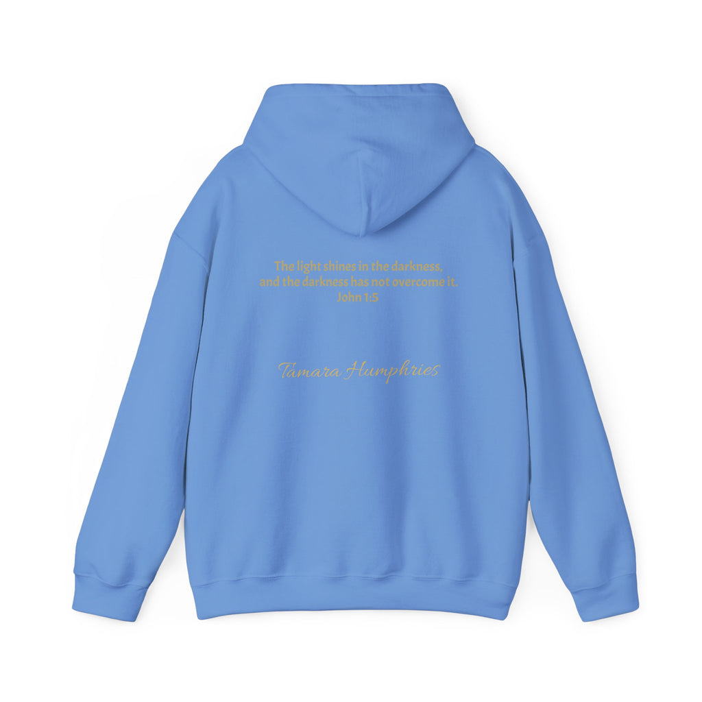 John 1:5 Scripture Firefly Design Hoodie | Christian Faith Bible Verse