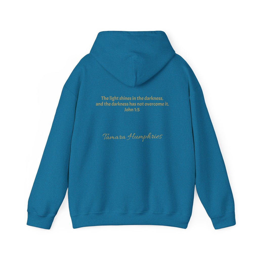John 1:5 Scripture Firefly Design Hoodie | Christian Faith Bible Verse